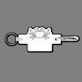 Key Clip W/ Key Ring & Crab (Outline) Key Tag